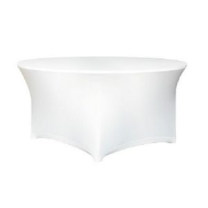 Housse de table lycra blanc