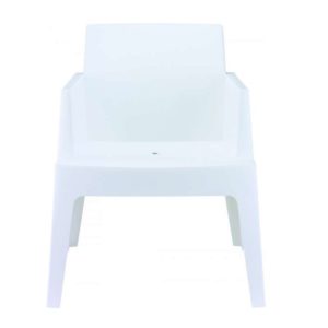 fauteuil en résine blanc de jardin