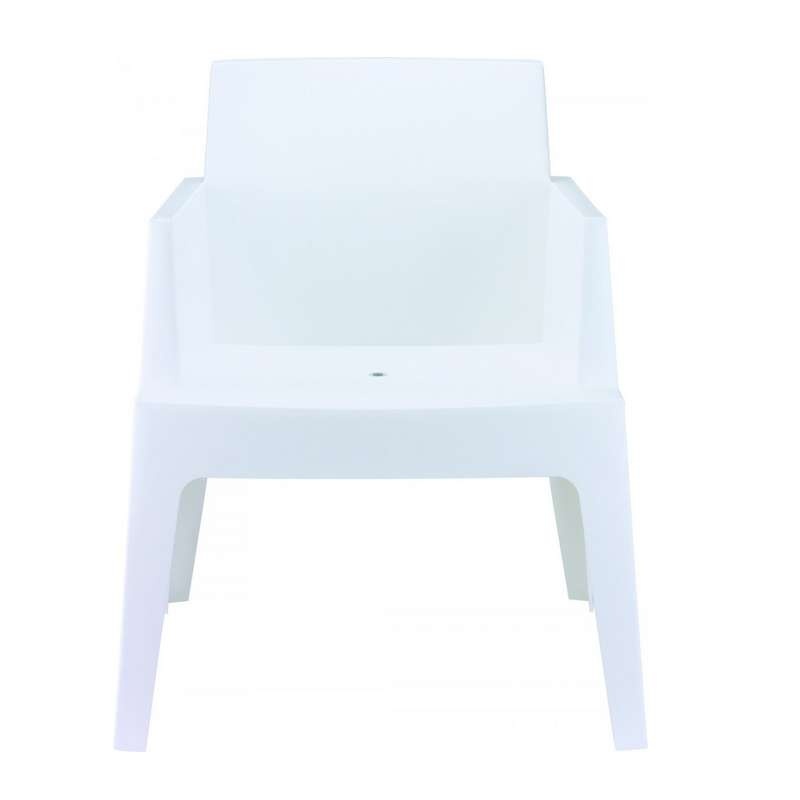 fauteuil en résine blanc de jardin