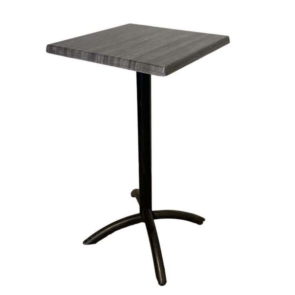 Table mange-debout 60x60 cm plateau gris anthracite