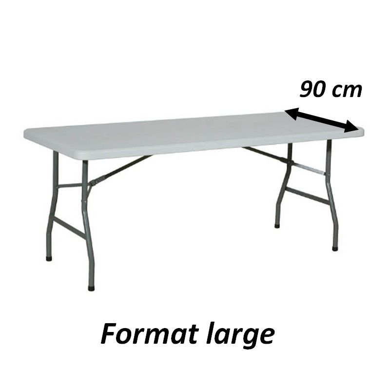 table rectangle pliante 200 cm x 90 cm